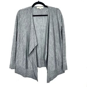 LOFT wool blend waterfall open front cardigan Z8